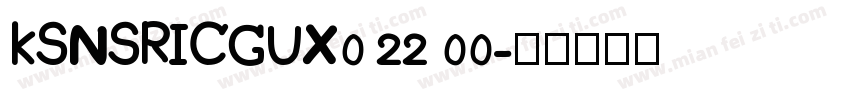 KSNSRICGUX0 22 00字体转换